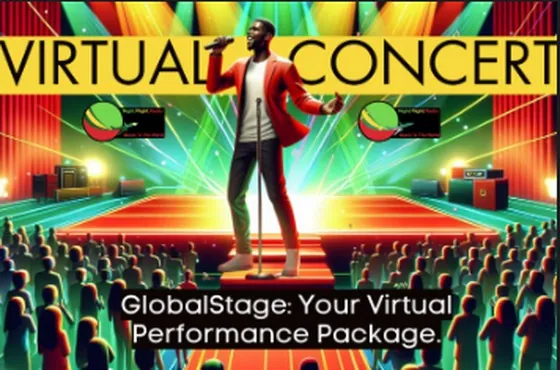 Virtual Concert Production promotional graphic