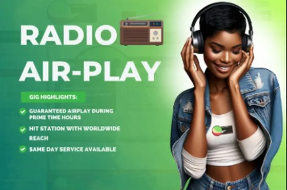 Radio Air-Play 1 Month promotional graphic